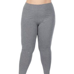 #1478 Cuddl Duds Plus Size Softwear with Stretch High-Waist Leggings - Charcoal